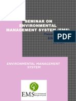 Seminar On Environmental Management System (Ems) : Presented By: Binu Babu S1 Mba