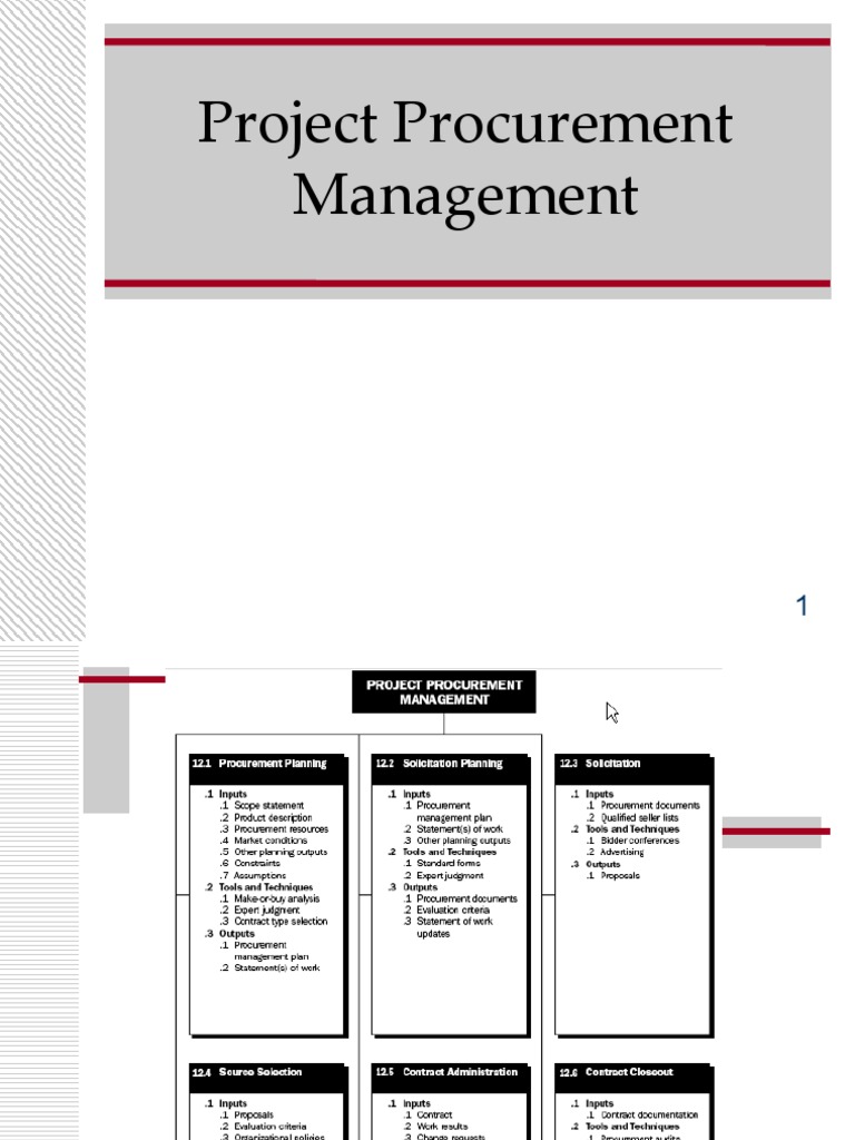 Project Procurement Management Guide | PDF | Request For Proposal ...
