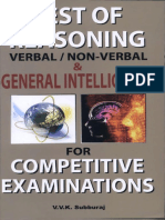 Test of Reasoning Verbal Non Verbal General Intelligence For Competitive Examinations Sura Books V V K Subburai PDF