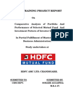 Project Report on HDFC Mutual Funds