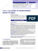 Cost Calculation of Constructions Series of Types: of Achievements in Materials and Manufacturing Engineering