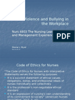 Nurses Code of Ethics Address Lateral Violence