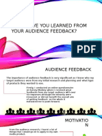 What Have You Learned From Your Audience Feedback?