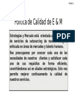 Politica de Calidad e&m 2015