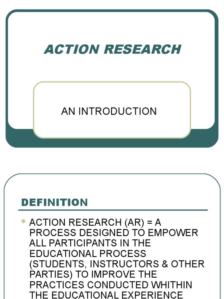 Introduction to Action Research in Education | PDF | Career & Growth