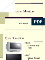 Types of Computer Monitors: CRT, LCD, Plasma