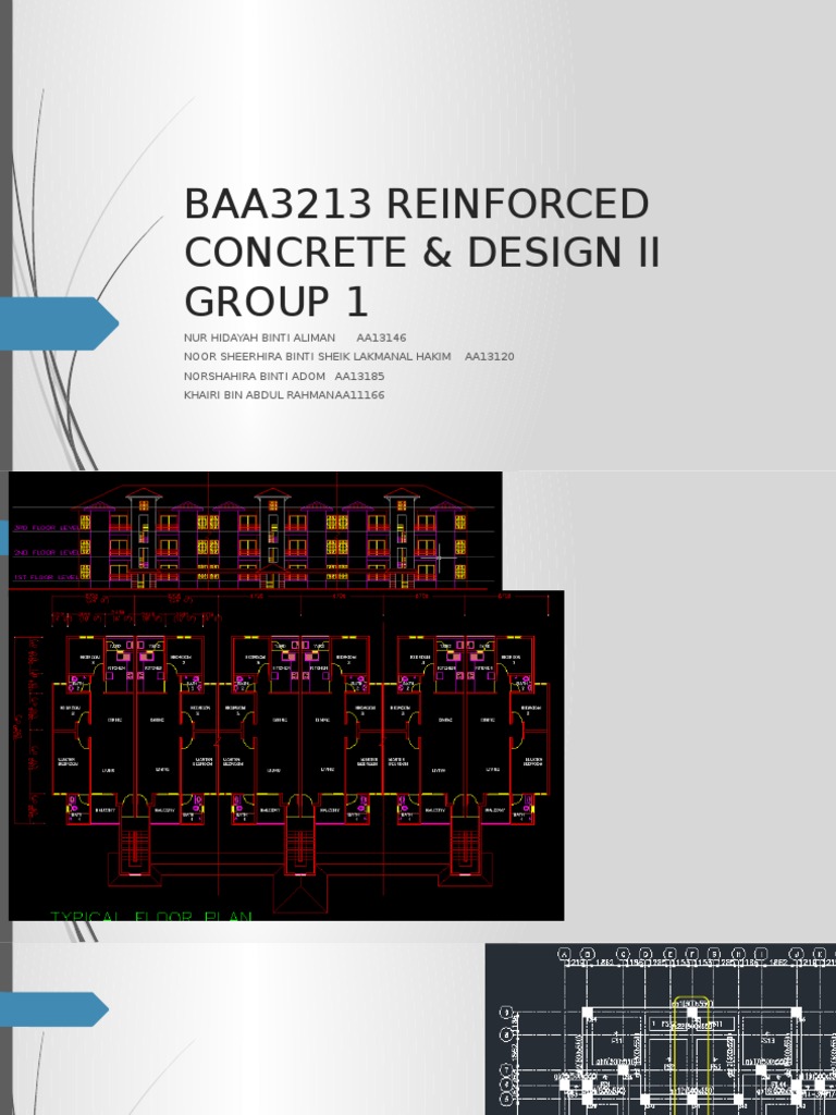 Baa3213 Reinforced Concrete & Design Ii Group 1 | PDF | Structural ...