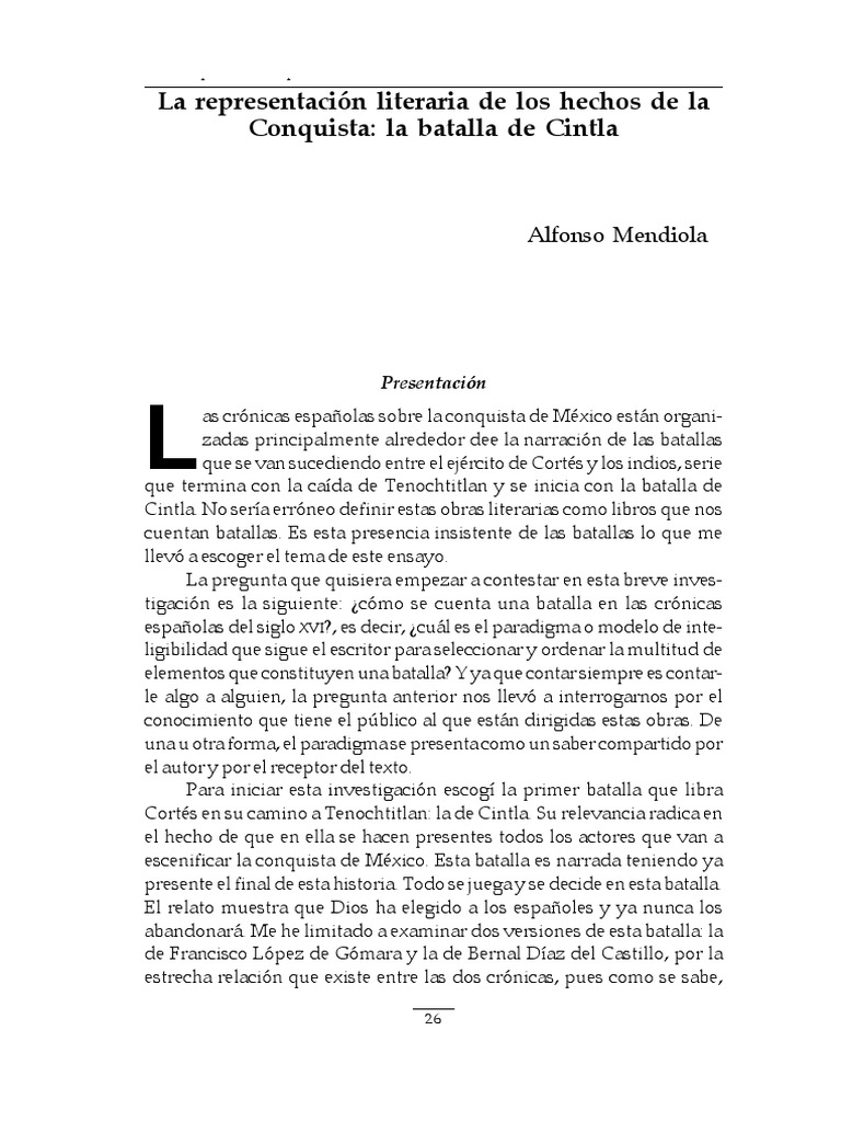 Sobre La Batalla de Centla PDF Hernán Cortés Science
