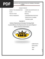 Download consumer beahviour and perception of women towards lakme by sapna sood SN31201418 doc pdf