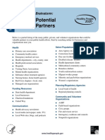 Hs 490 Potential Partners Brainstorm