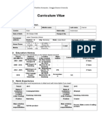 contoh Curriculum Vitae