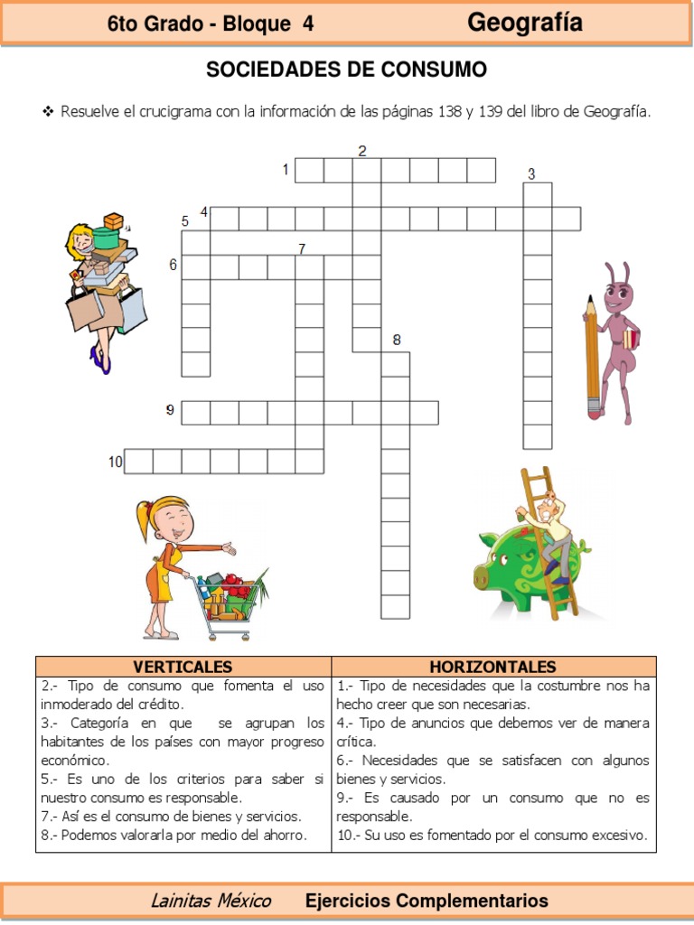 6to Grado Geografia Sociedades De Consumo