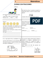 6to Grado - Matemáticas - Problemas Con Fracciones