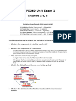 The PE360 Unit Exam 1: Chapters 1-3, 5
