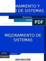 Mejoramiento y DIseño de Sistemas