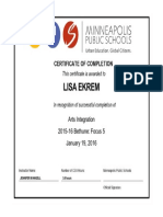 Focus 5 Certificate