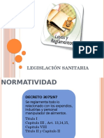 3.2 Legislación Sanitaria