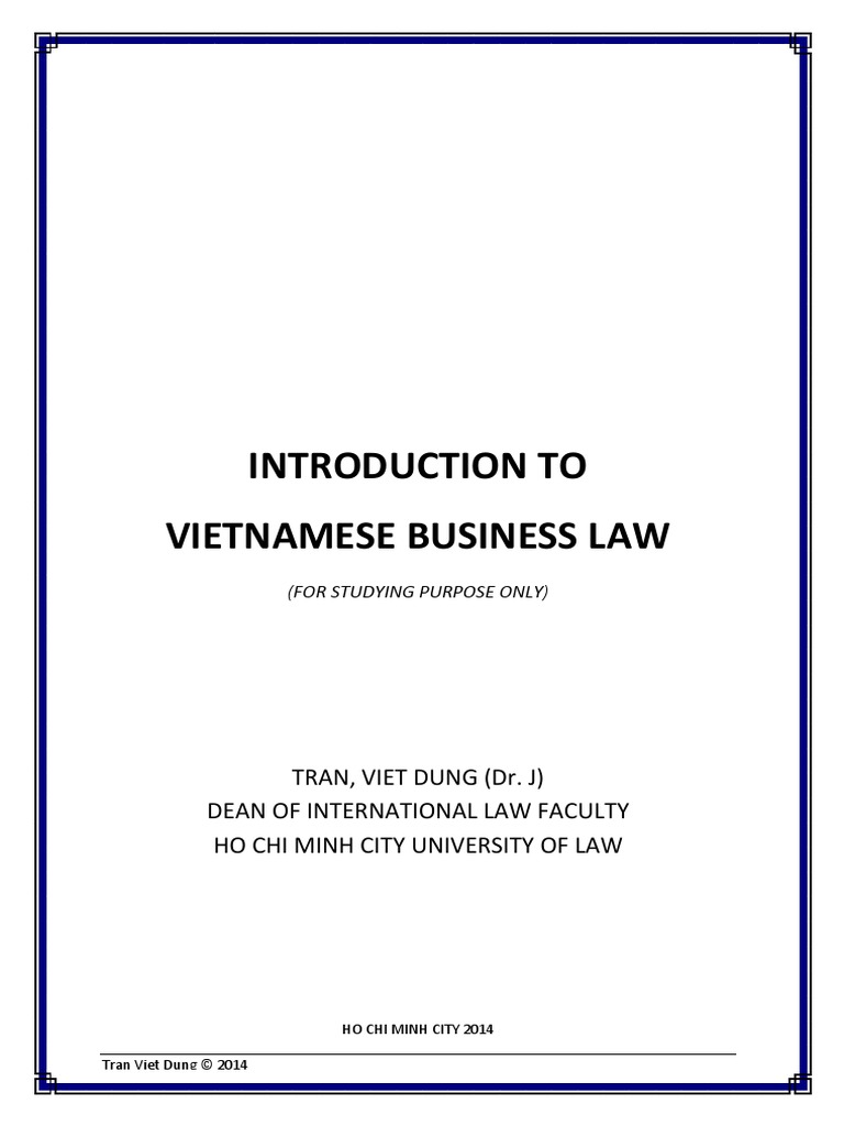 Vietnamese Business Law Precedent Sources Of Law