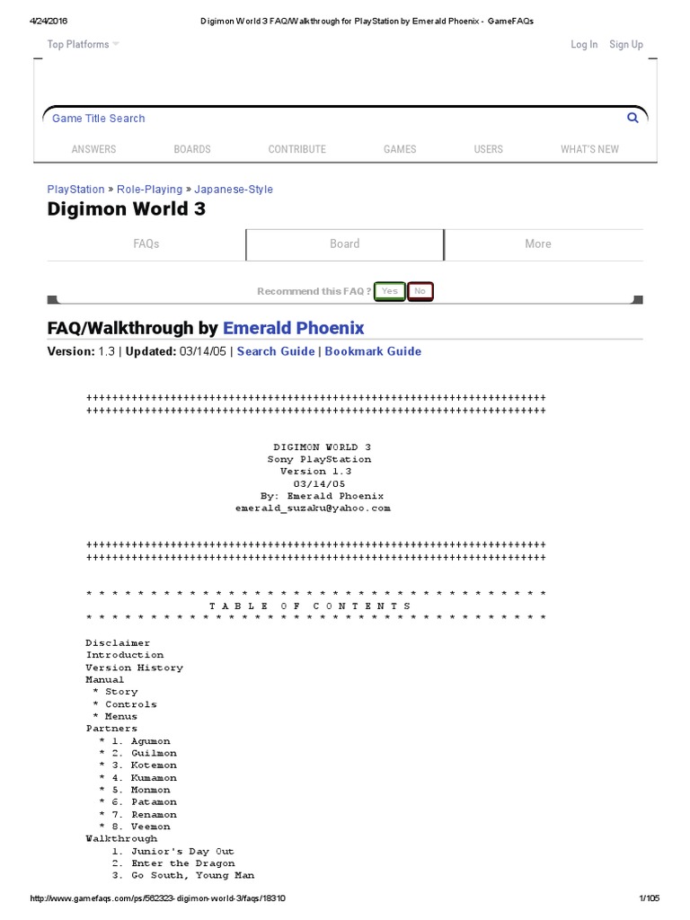 digimon-world-3-faq-walkthrough-for-playstation-by-emerald-phoenix-gamefaqs-pdf-strategy