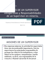 Misiones de Un Supervisor Minero