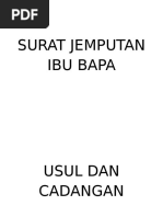 Surat Jemputan Ibu Bapa