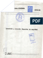 Norma 2246-90, Demolicion y Remocion - Requisitos