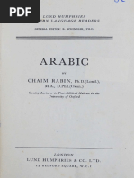 Arabic Reader - Chaim Rabin PDF