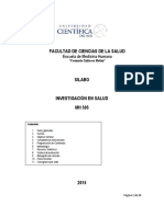 Silabo de Investigación en Salud 2015 - II