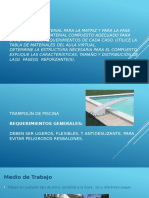 Trampolín de piscina: Material compuesto de poliéster y fibra de vidrio