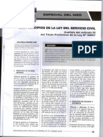 Los Principios de La Ley Del Servicio Civil - Autor - José María Pacori Cari