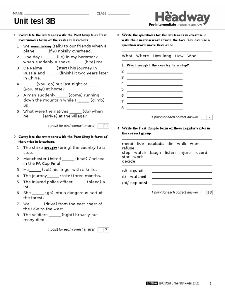 Hwy Pre Int Unittests 3b