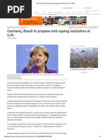 Germany, Brazil to Propose Anti-spying Resolution