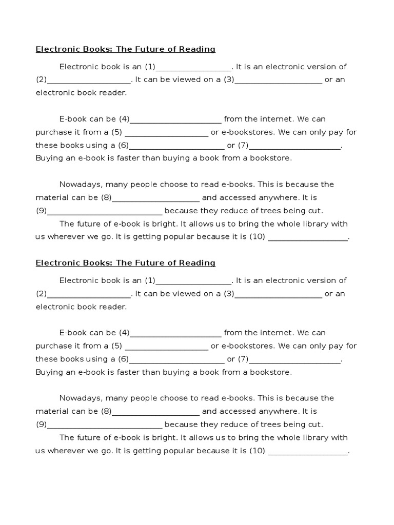 Future of Electronic Reading | PDF