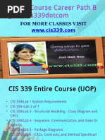 CIS 339 Course Career Path Begins Cis339dotcom