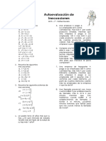 Autoevaluación de Inecuaciones MCS 1º