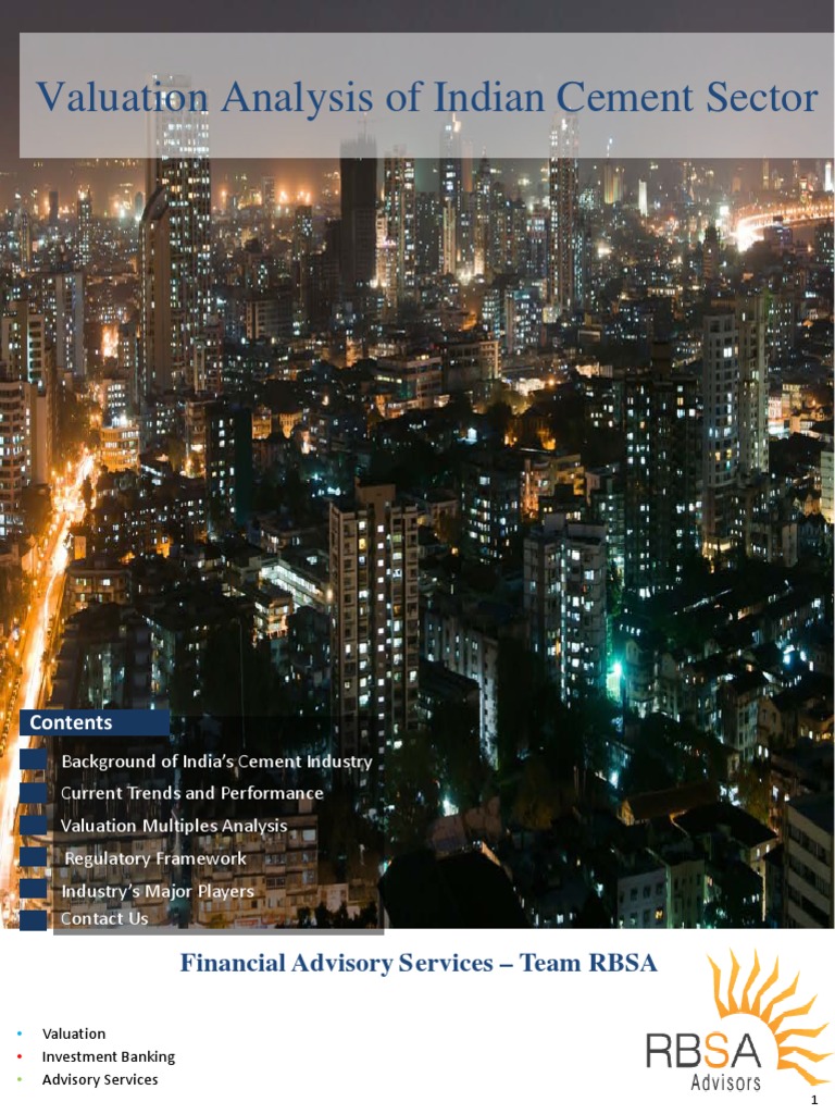 Indian Cement Sector Valuation Analysis | PDF | Cement | Taxes