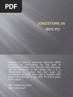 IBPS PO Exams details | jobzstore.in