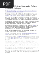 Download Windows Binaries for Python WHL by omzep SN312094708 doc pdf