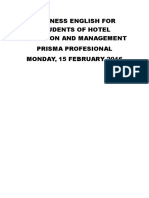 Be 2 Page 34 Business English For Students of Hotel Operation and Management