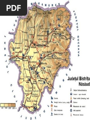 Harta Judetul Bistrita Nasaud