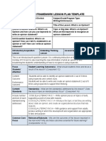 Danielson Framework Lesson Plan Template: Result of The Lesson? (Component 1C)