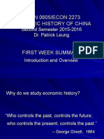 Economic History of China