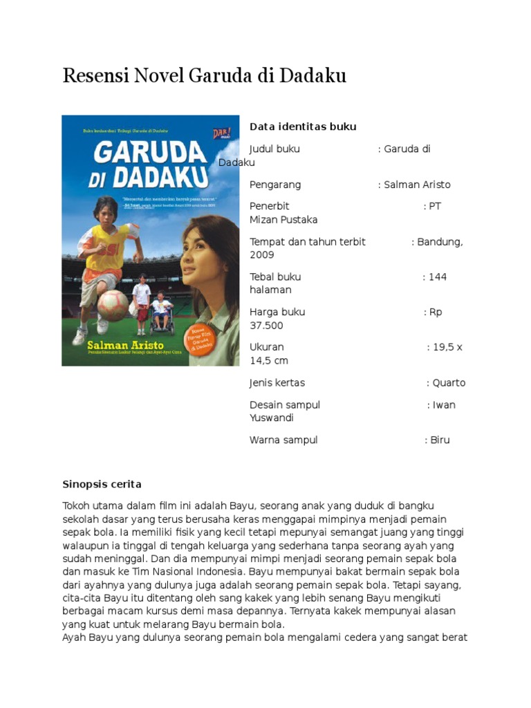 Resensi Novel Garuda Di Dadaku