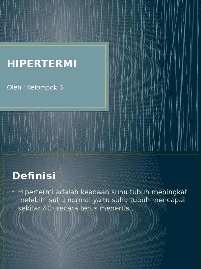 Definisi dan Penanganan Hipertermi | PDF