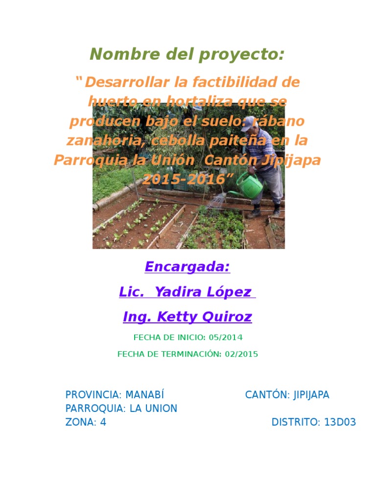 Como hacer un huerto escolar pdf