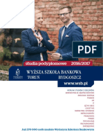 Informator 2016 - Studia Podyplomowe - Wyższa Szkoła Bankowa W Toruniu