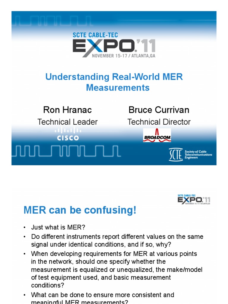 Understanding Real World MER | PDF | Signal To Noise Ratio | Radio ...