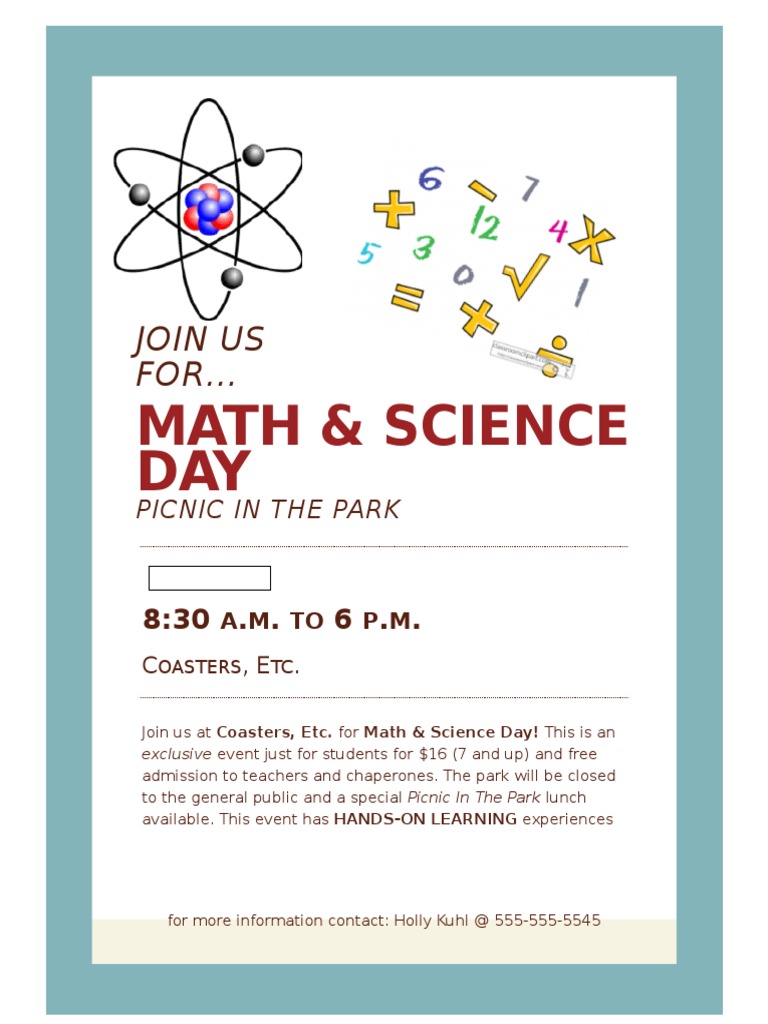 Student Math & Science Day Event | PDF