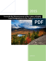Clarkson University Study: Towards The Measurement of The Value of Public Land Designations in The Adirondack Park