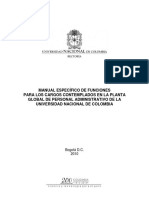 MANUAL ESPECÍFICO DE FUNCIONES PARA LOS CARGOS CONTEMPLADOS EN LA PLANTA GLOBAL DE PERSONAL ADMINISTRATIVO DE LA UNIVERSIDAD NACIONAL DE COLOMBIA.pdf